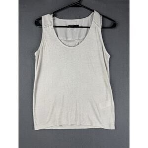 Banana Republic Linen Blend Tank Top Women's XS Gray Sleeveless Pullover